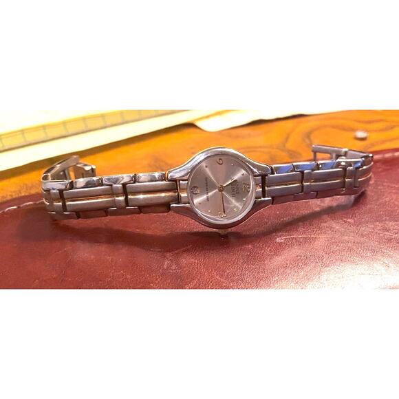 Anne Klein II Ladies 20mm Two Tone Watch, Date Window - Picture 2 of 4